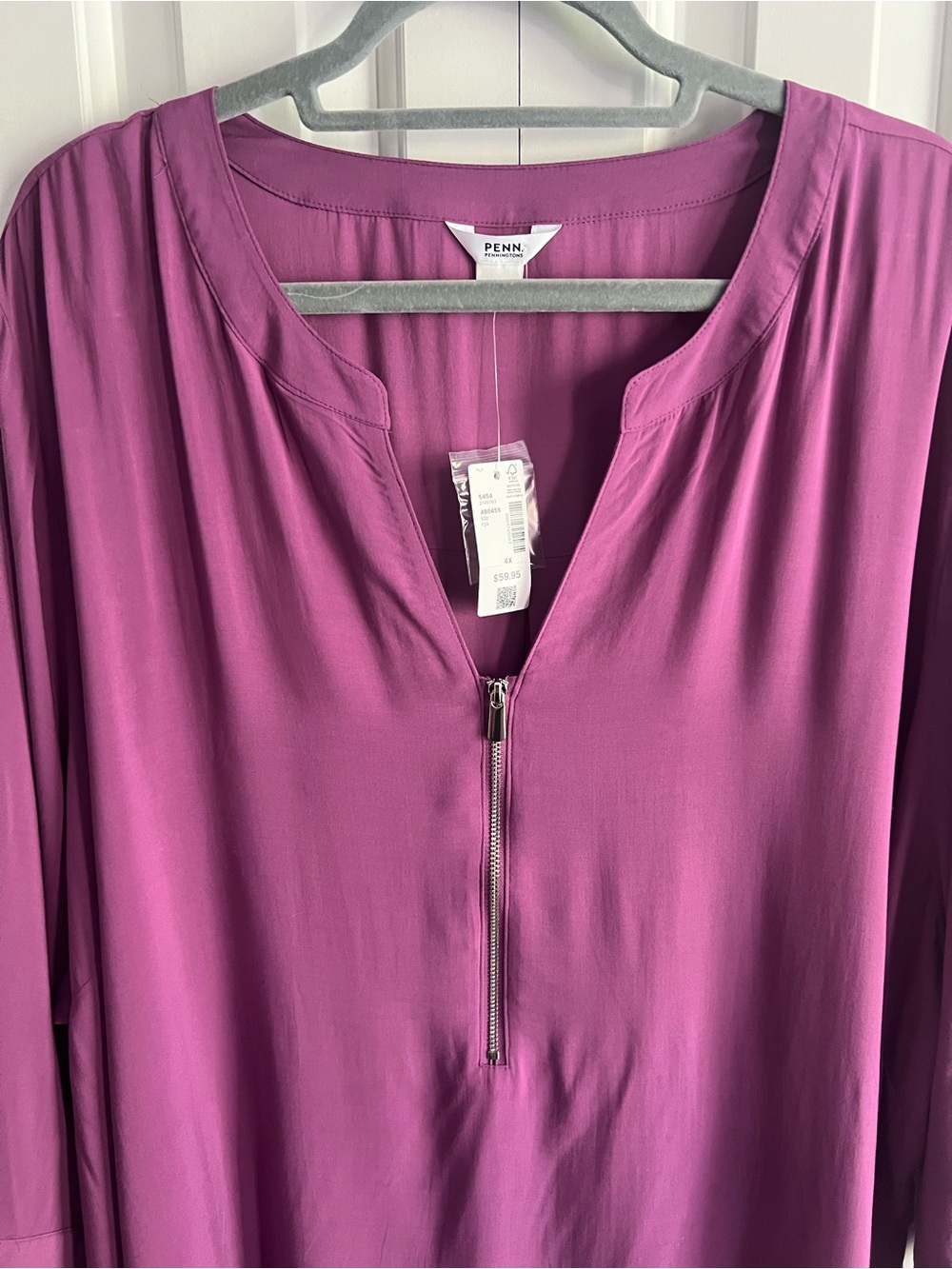Pennington’s 4x purple tunic blouse - Picture 3 of 7